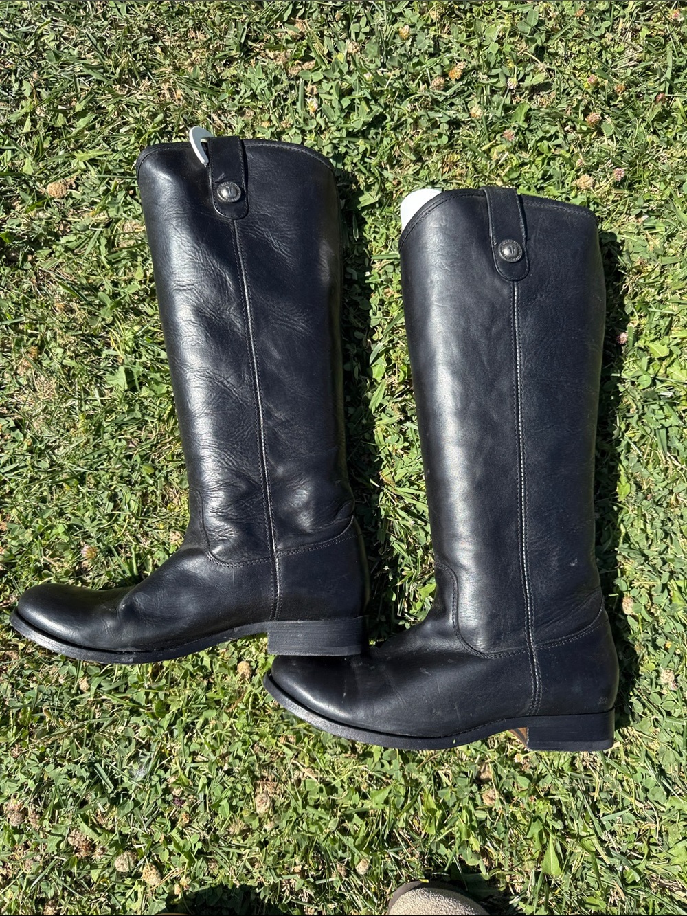 Frye Black Leather Women's Tall Riding Boots